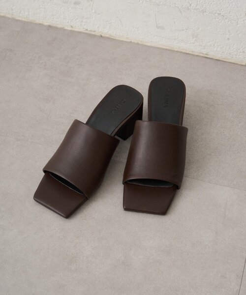 LOUNGEDRESS（ラウンジドレス）の「【GALENA/ガレナ】スクエアミュール（その他シューズ・レディース・ブラウン/アイボリー/ブラック・36/37/38）」の3枚目の写真