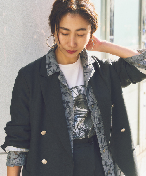 FRAMeWORK（フレームワーク）の「ピグメントダイレースシャツ（シャツ/ブラウス・レディース・チャコールグレー/ベージュ・FREE）」の6枚目の写真