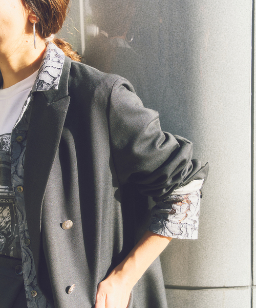 FRAMeWORK（フレームワーク）の「ピグメントダイレースシャツ（シャツ/ブラウス・レディース・チャコールグレー/ベージュ・FREE）」の8枚目の写真