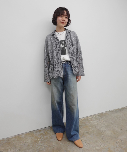 FRAMeWORK（フレームワーク）の「ピグメントダイレースシャツ（シャツ/ブラウス・レディース・チャコールグレー/ベージュ・FREE）」の9枚目の写真