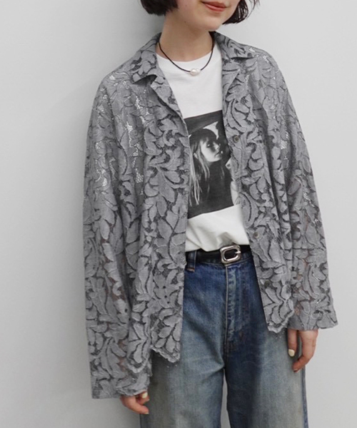 FRAMeWORK（フレームワーク）の「ピグメントダイレースシャツ（シャツ/ブラウス・レディース・チャコールグレー/ベージュ・FREE）」の10枚目の写真