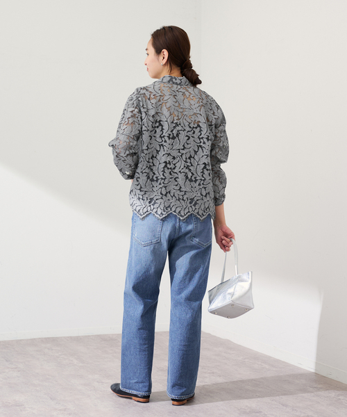 FRAMeWORK（フレームワーク）の「ピグメントダイレースシャツ（シャツ/ブラウス・レディース・チャコールグレー/ベージュ・FREE）」の13枚目の写真