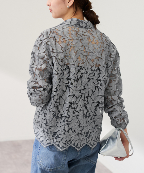 FRAMeWORK（フレームワーク）の「ピグメントダイレースシャツ（シャツ/ブラウス・レディース・チャコールグレー/ベージュ・FREE）」の18枚目の写真