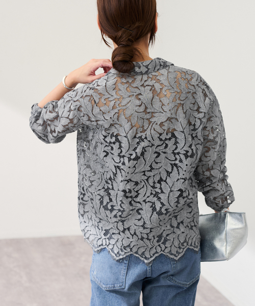 FRAMeWORK（フレームワーク）の「ピグメントダイレースシャツ（シャツ/ブラウス・レディース・チャコールグレー/ベージュ・FREE）」の19枚目の写真