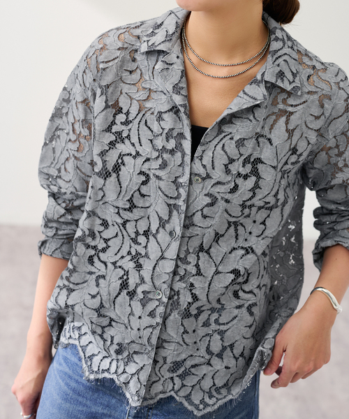 FRAMeWORK（フレームワーク）の「ピグメントダイレースシャツ（シャツ/ブラウス・レディース・チャコールグレー/ベージュ・FREE）」の20枚目の写真