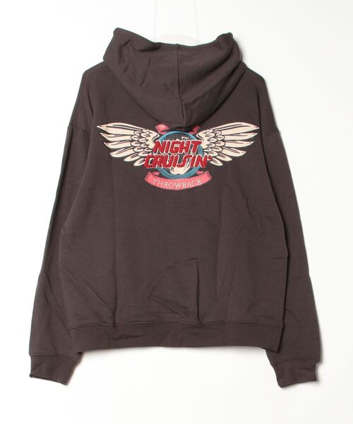 spiritoso(スピリトーゾ)の「ウイングさがら刺繍バックプリントパーカー(パーカー・レディース・チャコール/ブラウン/グレイッシュベージュ/ピンクベージュ/オフホワイト・FREE)」の20枚目の写真