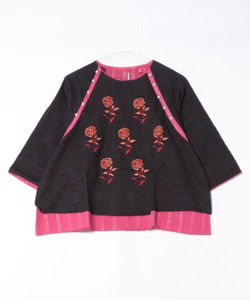 チャイハネ(チャイハネ)の「【チャイハネ】ペティナ刺繍トップス(その他トップス・レディース・ブラック/ホワイト/ブルー・FREE)」の2枚目の写真