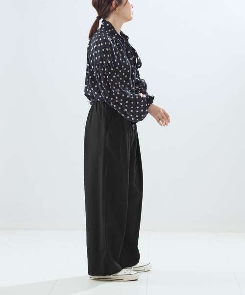 journal standard L'essage（ジャーナルスタンダードレサージュ）の「リノリオグログランタックパンツ（スラックス・レディース・カーキ/ブラック/ベージュ・38/36）」の5枚目の写真