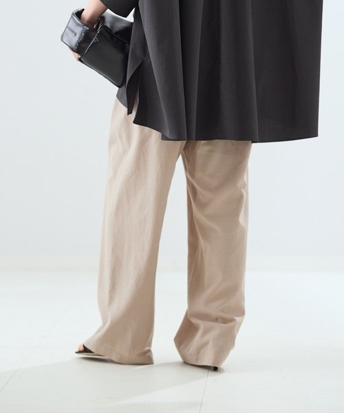 journal standard L'essage（ジャーナルスタンダードレサージュ）の「リノリオグログランタックパンツ（スラックス・レディース・カーキ/ブラック/ベージュ・38/36）」の13枚目の写真