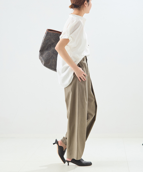 journal standard L'essage（ジャーナルスタンダードレサージュ）の「リノリオグログランタックパンツ（スラックス・レディース・カーキ/ブラック/ベージュ・38/36）」の15枚目の写真