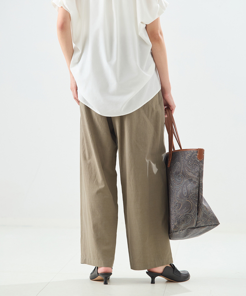 journal standard L'essage（ジャーナルスタンダードレサージュ）の「リノリオグログランタックパンツ（スラックス・レディース・カーキ/ブラック/ベージュ・38/36）」の18枚目の写真