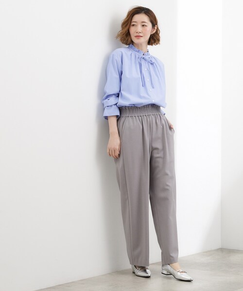 grove（グローブ）の「フリルカラーリボンブラウス（シャツ/ブラウス・レディース・ネイビー/ライトブルー/ベージュ系その他6/ブルー系2・03/02/04/05/01）」の15枚目の写真