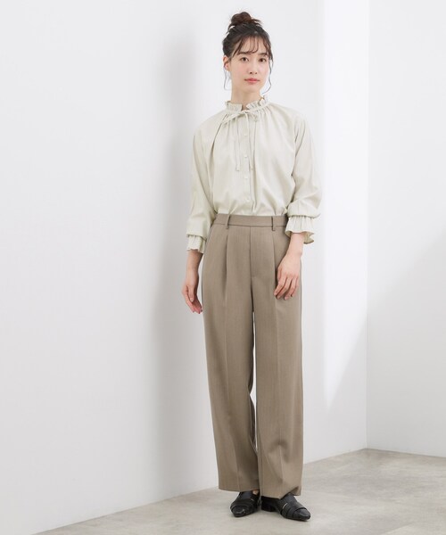 grove（グローブ）の「フリルカラーリボンブラウス（シャツ/ブラウス・レディース・ネイビー/ライトブルー/ベージュ系その他6/ブルー系2・03/02/04/05/01）」の20枚目の写真