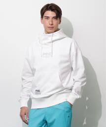 【PING APPAREL】全方向ストレッチ 接結裏メッシュスウェットフーディプルオーバー <GOLD> (MENS)