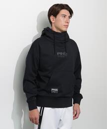 【PING APPAREL】全方向ストレッチ 接結裏メッシュスウェットフーディプルオーバー <GOLD> (MENS)