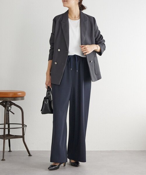 LIVETART（リヴェタート）の「《LIVETART》ストレッチツイルドロストパンツ（その他パンツ・レディース・ブラック/キャメル/ベージュ/ネイビー・1/0/2）」の7枚目の写真