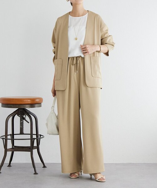 LIVETART（リヴェタート）の「《LIVETART》ストレッチツイルドロストパンツ（その他パンツ・レディース・ブラック/キャメル/ベージュ/ネイビー・1/0/2）」の15枚目の写真