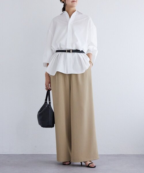 LIVETART（リヴェタート）の「《LIVETART》ストレッチツイルドロストパンツ（その他パンツ・レディース・ブラック/キャメル/ベージュ/ネイビー・1/0/2）」の13枚目の写真