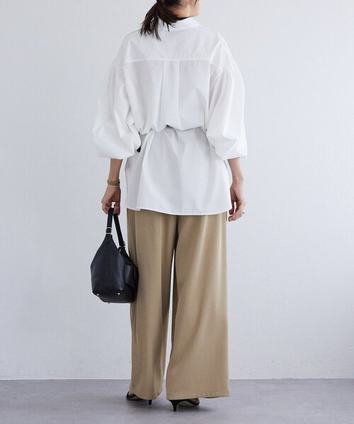 LIVETART（リヴェタート）の「《LIVETART》ストレッチツイルドロストパンツ（その他パンツ・レディース・ブラック/キャメル/ベージュ/ネイビー・1/0/2）」の14枚目の写真