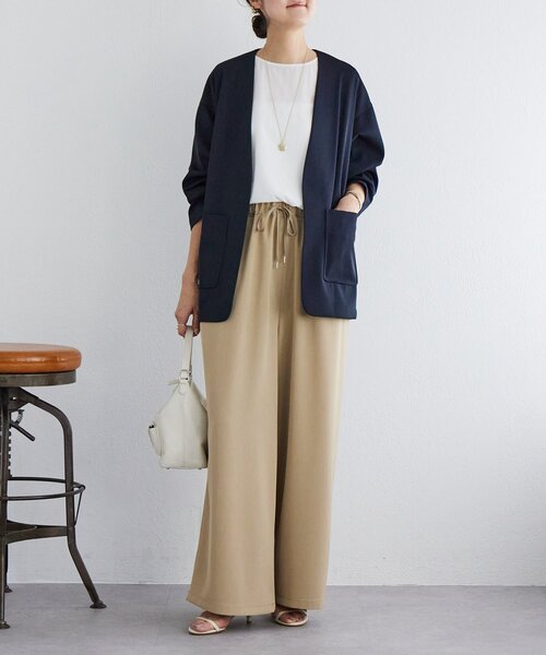 LIVETART（リヴェタート）の「《LIVETART》ストレッチツイルドロストパンツ（その他パンツ・レディース・ブラック/キャメル/ベージュ/ネイビー・1/0/2）」の15枚目の写真