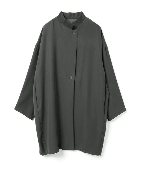 mizuiroind(ミズイロインド)の「mizuiro ind スタンドカラーワイドジャケット(その他アウター・レディース・チャコールグレー/ブラック/サンドベージュ/ネイビー・FREE)」の3枚目の写真