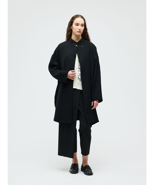 mizuiroind(ミズイロインド)の「mizuiro ind スタンドカラーワイドジャケット(その他アウター・レディース・チャコールグレー/ブラック/サンドベージュ/ネイビー・FREE)」の2枚目の写真