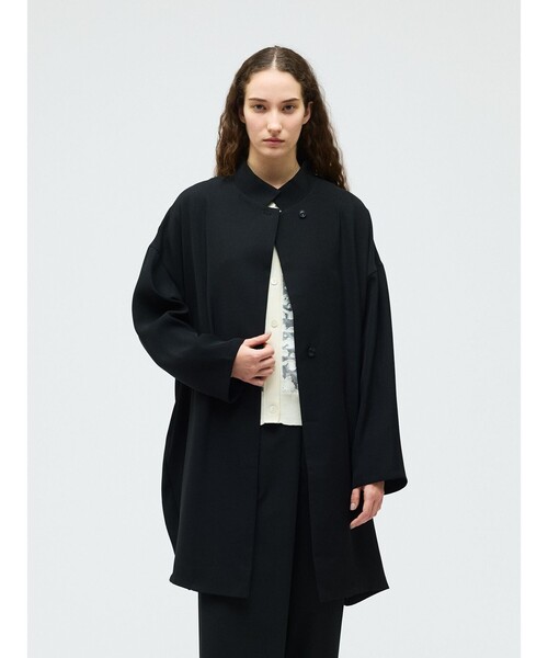 mizuiroind(ミズイロインド)の「mizuiro ind スタンドカラーワイドジャケット(その他アウター・レディース・チャコールグレー/ブラック/サンドベージュ/ネイビー・FREE)」の15枚目の写真