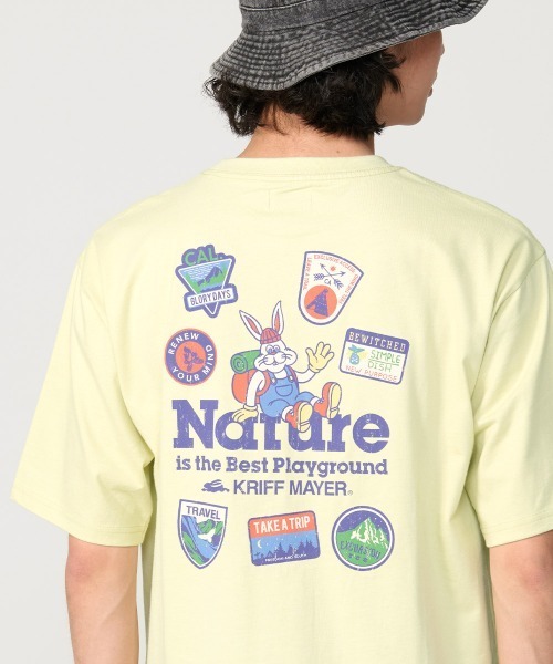 KRIFF MAYER(クリフメイヤー)の「【綿100%】クリフラビット半袖Tシャツ(ネイチャー)(Tシャツ/カットソー・メンズ・オフホワイト/ライトグリーン/コーラル/チャコール・X-LARGE/LARGE/MEDIUM)」の10枚目の写真