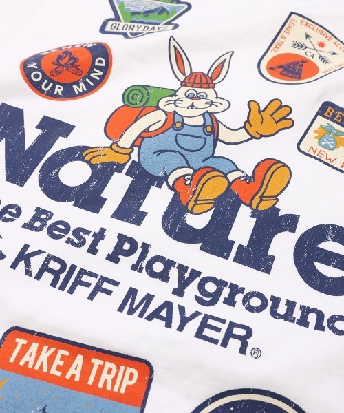 KRIFF MAYER(クリフメイヤー)の「【綿100%】クリフラビット半袖Tシャツ(ネイチャー)(Tシャツ/カットソー・メンズ・オフホワイト/ライトグリーン/コーラル/チャコール・X-LARGE/LARGE/MEDIUM)」の13枚目の写真