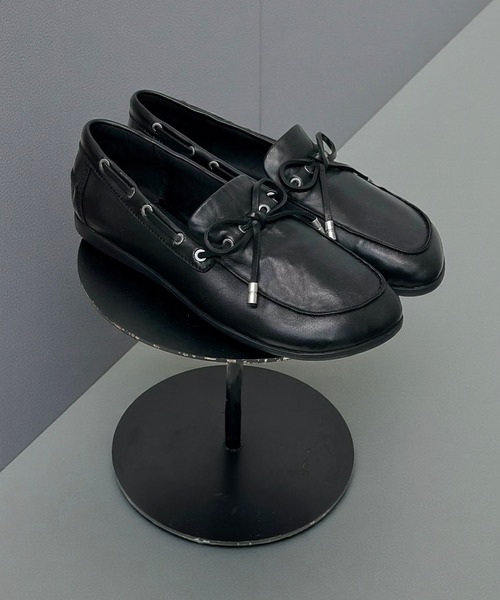 ASH/アッシュ【JOKER】ソフトレザーフラットローファー リボン