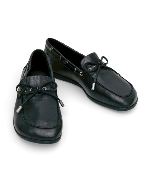 ASH（アッシュ）の「ASH/アッシュ【JOKER】ソフトレザーフラットローファー リボン ステッチ 1.5cmヒール（ローファー・レディース・ブラック・37/38/39）」の6枚目の写真