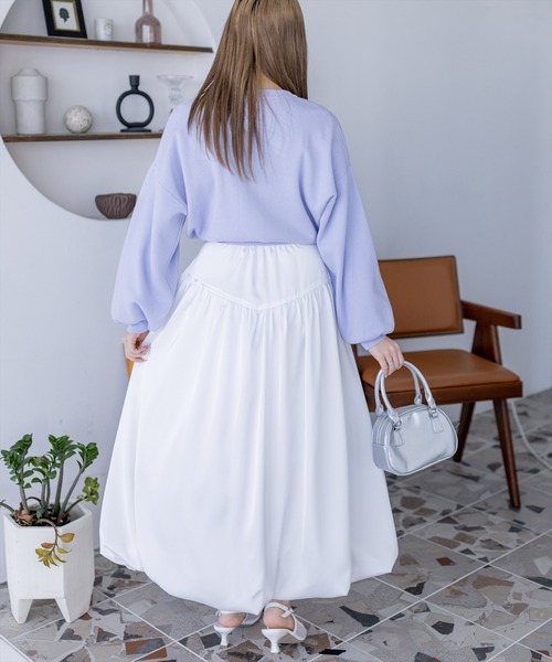 CLEAR BASIC（クリアベーシック）の「フロントジップサテンバルーンスカート［大人 カジュアル フェミニン 着回し力抜群］≪新作≫（スカート・レディース・オフホワイト/グレー/ブラック・F）」の12枚目の写真