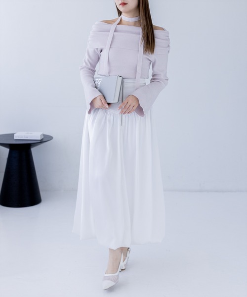 CLEAR BASIC（クリアベーシック）の「フロントジップサテンバルーンスカート［大人 カジュアル フェミニン 着回し力抜群］≪新作≫（スカート・レディース・オフホワイト/グレー/ブラック・F）」の15枚目の写真