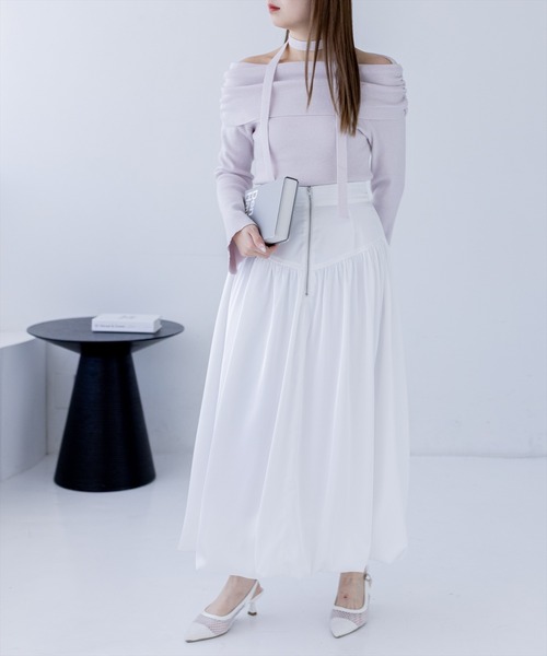 CLEAR BASIC（クリアベーシック）の「フロントジップサテンバルーンスカート［大人 カジュアル フェミニン 着回し力抜群］≪新作≫（スカート・レディース・オフホワイト/グレー/ブラック・F）」の17枚目の写真