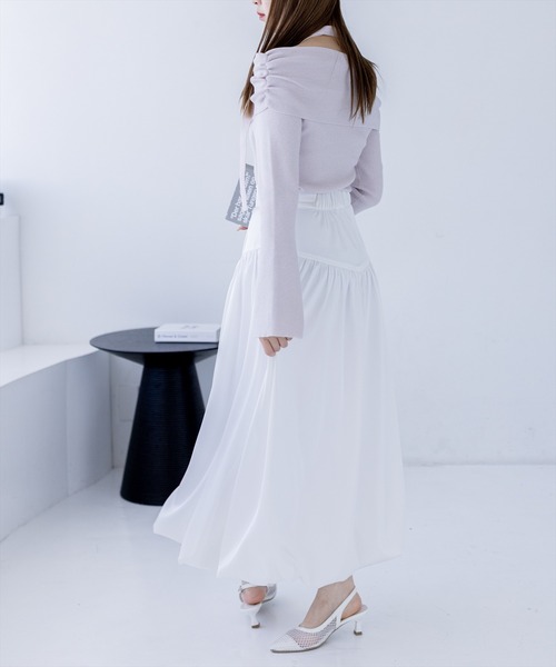 CLEAR BASIC（クリアベーシック）の「フロントジップサテンバルーンスカート［大人 カジュアル フェミニン 着回し力抜群］≪新作≫（スカート・レディース・オフホワイト/グレー/ブラック・F）」の18枚目の写真