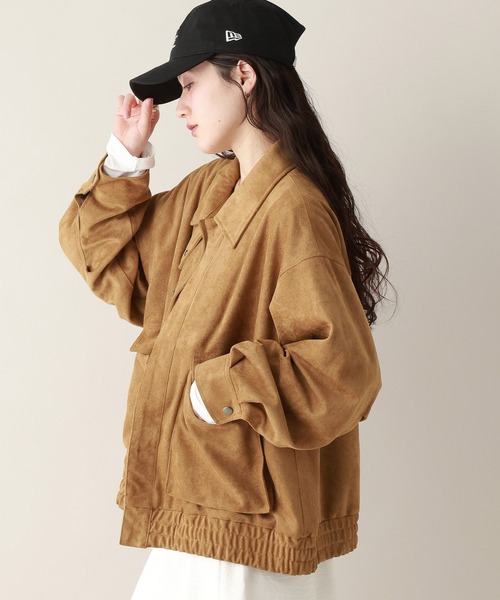 RAGEBLUE（レイジブルー）の「フェイクレザー/スウェードブルゾン（ブルゾン・レディース・ブラウン/ブラック・FREE）」の11枚目の写真