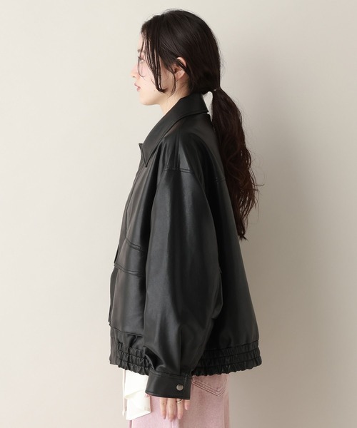 RAGEBLUE（レイジブルー）の「フェイクレザー/スウェードブルゾン（ブルゾン・レディース・ブラウン/ブラック・FREE）」の13枚目の写真