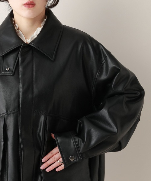 RAGEBLUE（レイジブルー）の「フェイクレザー/スウェードブルゾン（ブルゾン・レディース・ブラウン/ブラック・FREE）」の18枚目の写真