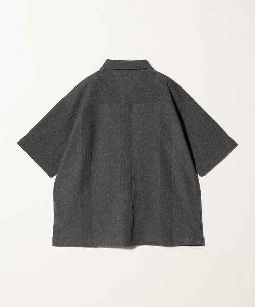 BEAUTY&YOUTH UNITED ARROWS(ビューティーアンドユースユナイテッドアローズ)の「<OWNESS>キューバ ショートスリーブ ニット シャツ(カーディガン/ボレロ・メンズ・ナチュラル/ダークグレー・M/L/S)」の9枚目の写真