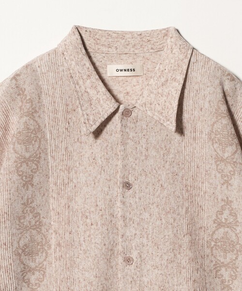 BEAUTY&YOUTH UNITED ARROWS(ビューティーアンドユースユナイテッドアローズ)の「<OWNESS>キューバ ショートスリーブ ニット シャツ(カーディガン/ボレロ・メンズ・ナチュラル/ダークグレー・M/L/S)」の16枚目の写真