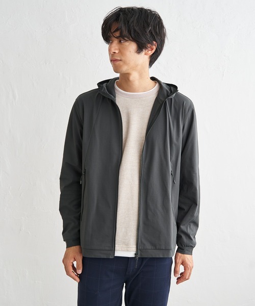 ikka(イッカ)の「【吸水速乾/UVカット】ドライメッシュZIPパーカ(パーカー・メンズ・ベージュ/ネイビー/チャコール/カーキ・XL/L/M/S)」の5枚目の写真