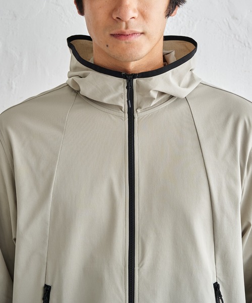ikka(イッカ)の「【吸水速乾/UVカット】ドライメッシュZIPパーカ(パーカー・メンズ・ベージュ/ネイビー/チャコール/カーキ・XL/L/M/S)」の7枚目の写真