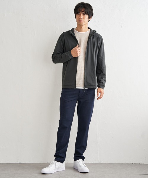 ikka(イッカ)の「【吸水速乾/UVカット】ドライメッシュZIPパーカ(パーカー・メンズ・ベージュ/ネイビー/チャコール/カーキ・XL/L/M/S)」の6枚目の写真