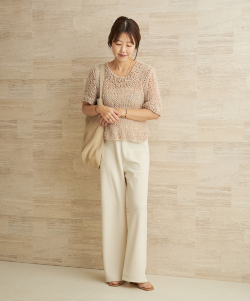 plage(プラージュ)の「ISOBEL CLEO / イザベルクリオ SILK THE CLASSIC TEE ニット(ニット/セーター・レディース・ネイビー・FREE)」の20枚目の写真