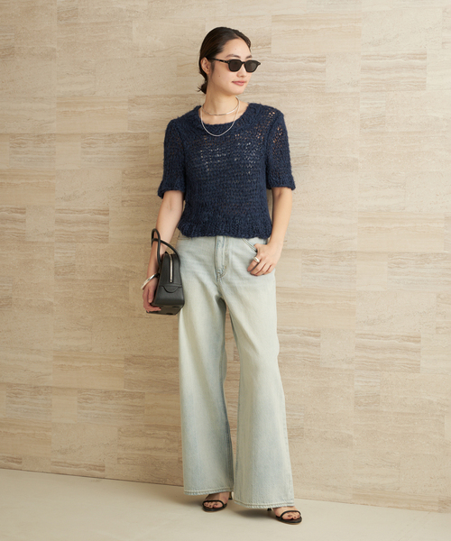 plage(プラージュ)の「ISOBEL CLEO / イザベルクリオ SILK THE CLASSIC TEE ニット(ニット/セーター・レディース・ネイビー・FREE)」の21枚目の写真