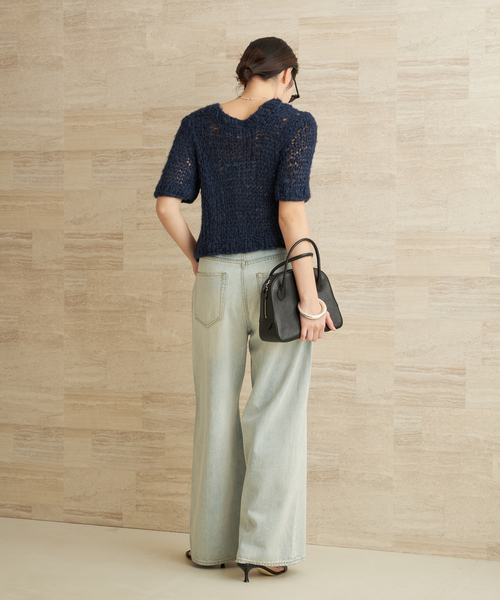 plage(プラージュ)の「ISOBEL CLEO / イザベルクリオ SILK THE CLASSIC TEE ニット(ニット/セーター・レディース・ネイビー・FREE)」の5枚目の写真