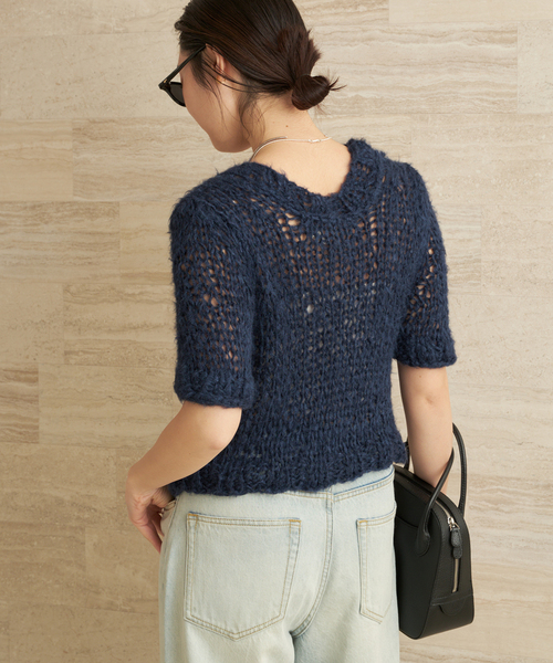 plage(プラージュ)の「ISOBEL CLEO / イザベルクリオ SILK THE CLASSIC TEE ニット(ニット/セーター・レディース・ネイビー・FREE)」の8枚目の写真