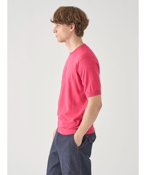 JOHN SMEDLEY(ジョンスメドレー)の「半袖コットンニットTシャツ(ニット/セーター・メンズ・ピンク系その他2・L/M)」の5枚目の写真