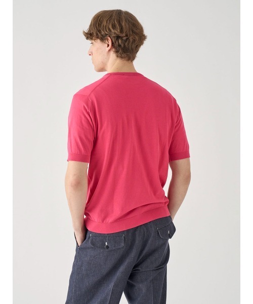 JOHN SMEDLEY(ジョンスメドレー)の「半袖コットンニットTシャツ(ニット/セーター・メンズ・ピンク系その他2・L/M)」の6枚目の写真