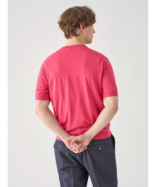 JOHN SMEDLEY(ジョンスメドレー)の「半袖コットンニットTシャツ(ニット/セーター・メンズ・ピンク系その他2・L/M)」の7枚目の写真